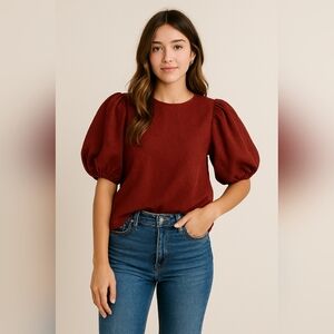 Mikarose Deep Red Textured Dress XL